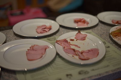 Close-up of served food