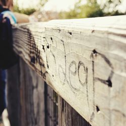 Close-up of wooden door