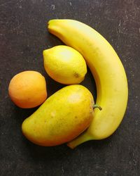 Close-up of a selection of yellow fruits