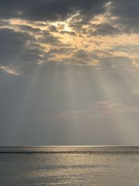 Scenic view of sea against sky during sunset in southern cambodia. 