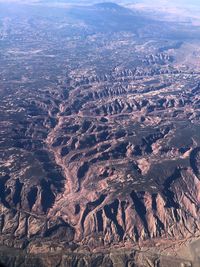 Aerial view of dramatic landscape