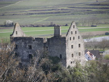 Old building on field