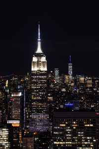 New york skyline at night.