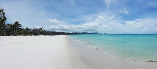 Panoramic view of beach against sky