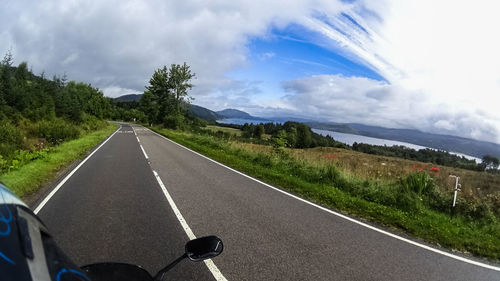 Low angle view of country road