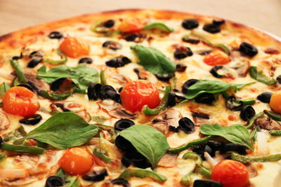 Close-up of pizza