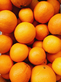 Full frame shot of oranges at market stall