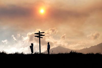 Beatiful sunset in the mount bromo national park