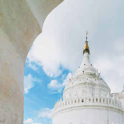 Low angle view of hsinbyume pagoda at myanmar