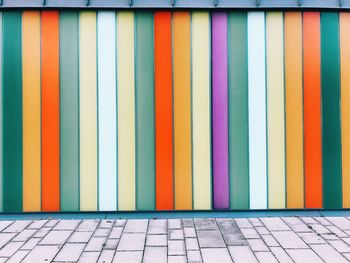 Colorful wall of building