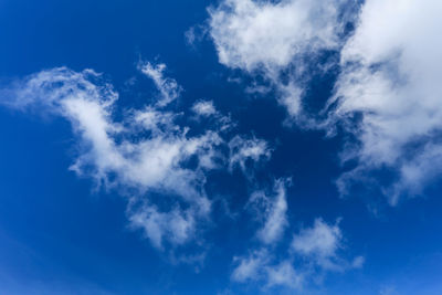 Low angle view of clouds in sky