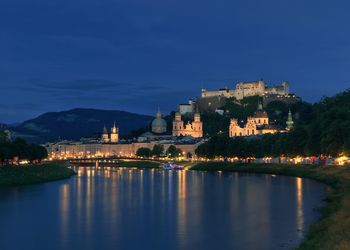 View of fort against blue sky
