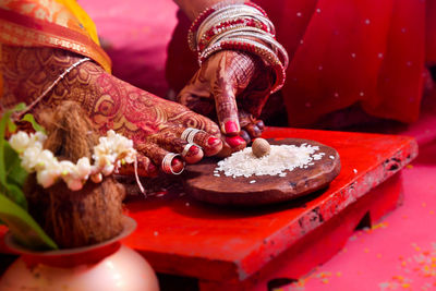 View of wedding ceremony