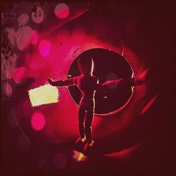 Close-up of red light