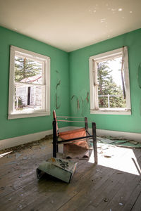 Interior of abandoned house