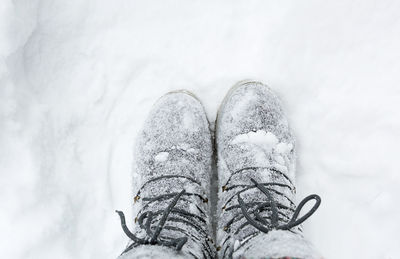 Low section of person on snow