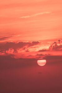 Scenic view of dramatic sky during sunset