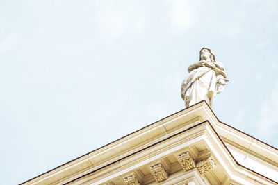 Low angle view of built structure against sky