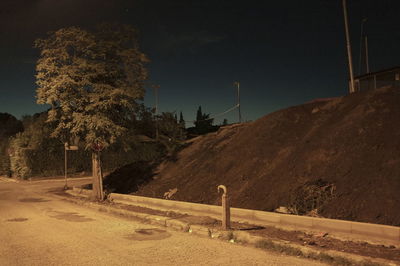 Road leading towards mountains