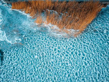 Full frame shot of rippled water in swimming pool