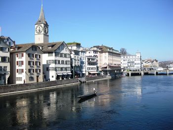 View of river with buildings in background