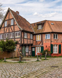 Old colorful buildings in lüneburg