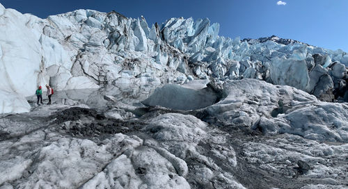 Blue ice glacier pool 