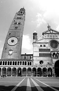 Road with buildings in background