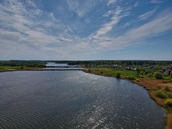 Scenic view of river against sky