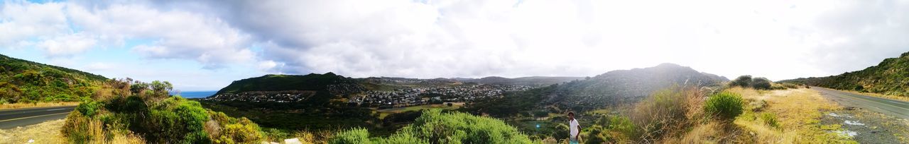 Panoramic view of landscape against sky