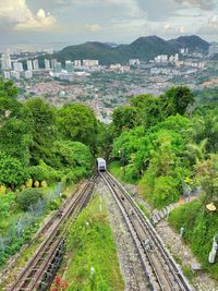 Penang hill railway track an train