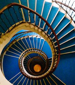 Low angle view of spiral staircase
