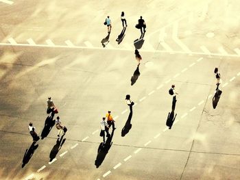 People in amusement park