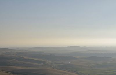 High angle view of landscape against sky