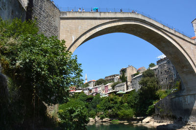 Low angle view of building against blue sky