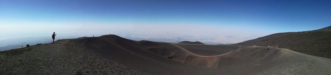 Panoramic view of desert against sky