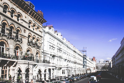 Low angle view of buildings in city