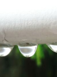 Close-up of wet glass