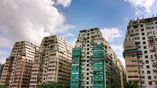 Low angle view of buildings against sky