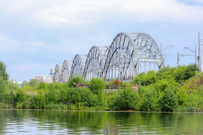 Bridge over river against sky