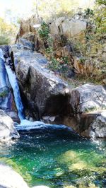 River flowing through rocks