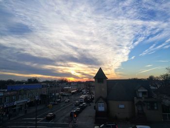 Road against sky during sunset