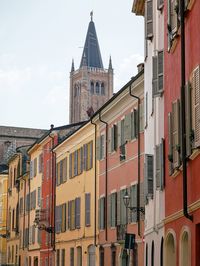 Low angle view of buildings in city