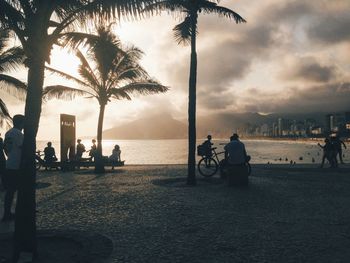 View of sea at sunset