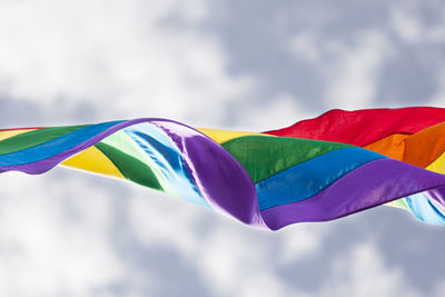 Rainbow flag in wind