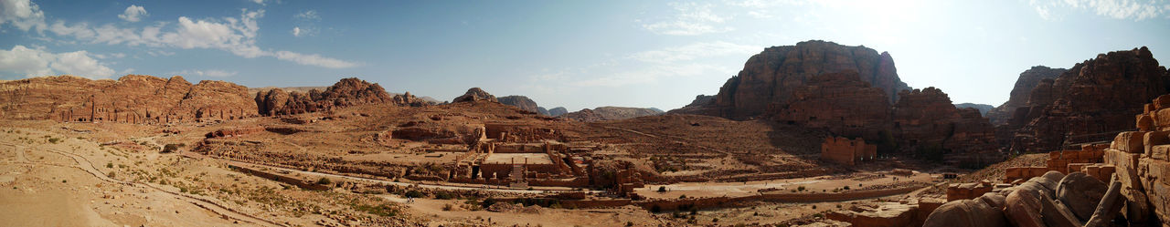 Panoramic view of landscape against sky