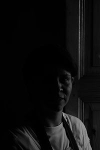 Portrait of young man looking away