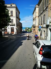 City street against sky