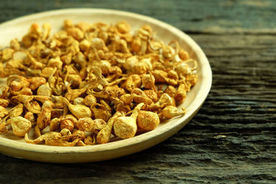 Close-up of noodles in bowl
