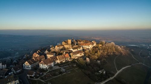 High angle view of city